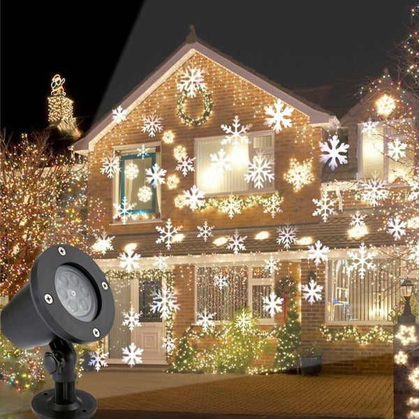 Led lichteffect projector - sneeuwvlokken - Wisselbare dia's Led lichteffect projector - sneeuwvlokken - Wisselbare dia's